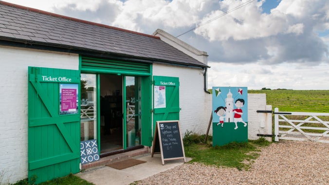 Image of the shop at South Foreland Lighthouse on a sunny day